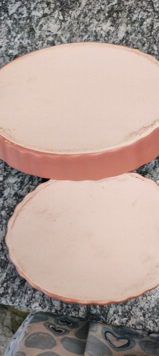 2 Pirofile in ceramica rosa