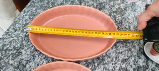 2 Pirofile in ceramica rosa