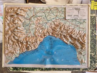 Plastico Liguria Fisico-Politico Rico Rilievi