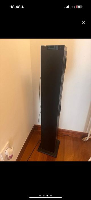 Altavoz de torre negro