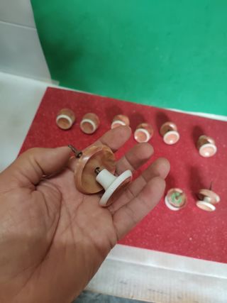 Tiradores Vaquelita Rubi Años 70 L- 19.