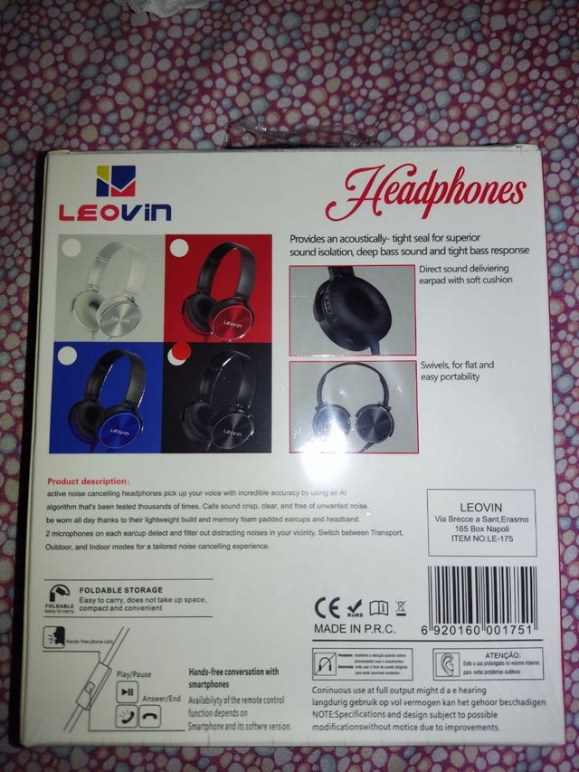 Cuffie Leovin LE-175 Nere