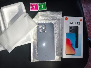 Caja original Redmi 12 funda y cristal templado