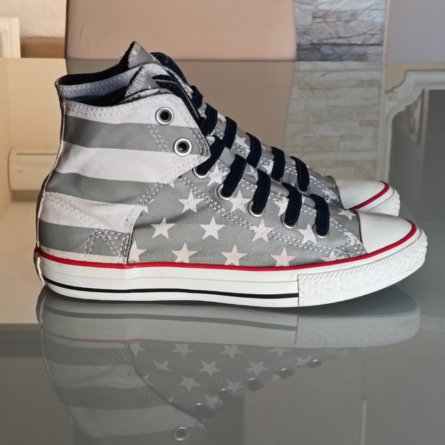 Converse Unisex Tg 36 Stelle Blu/Grigio