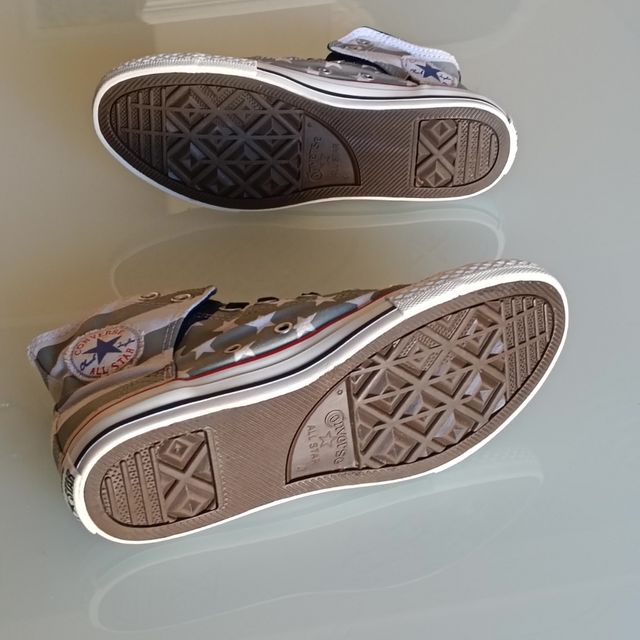 Converse Unisex Tg 36 Stelle Blu/Grigio