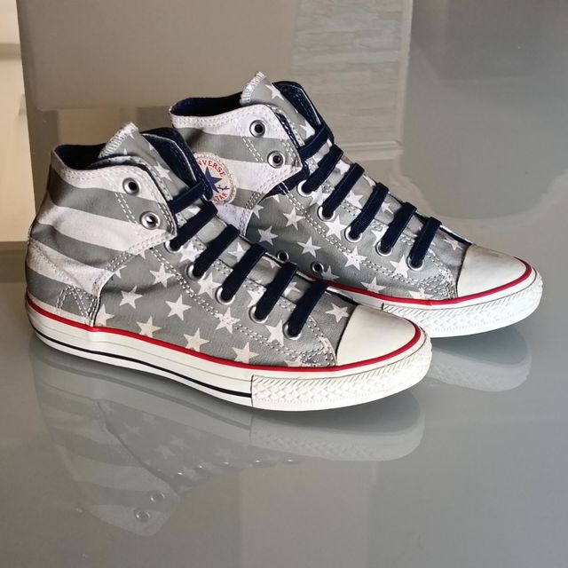 Converse Unisex Tg 36 Stelle Blu/Grigio