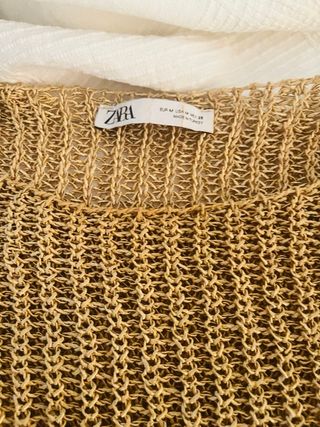 Jersey Zara punto dorado, muy tendencia..!!!!