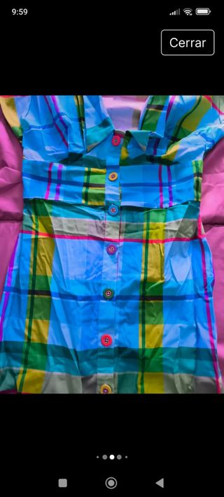 Vestido Uterqüe cuadros multicolor