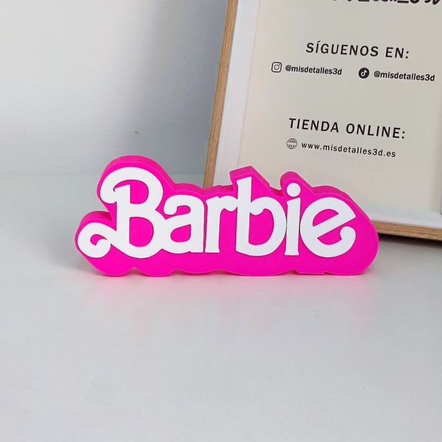 Letrero Barbie muñecas