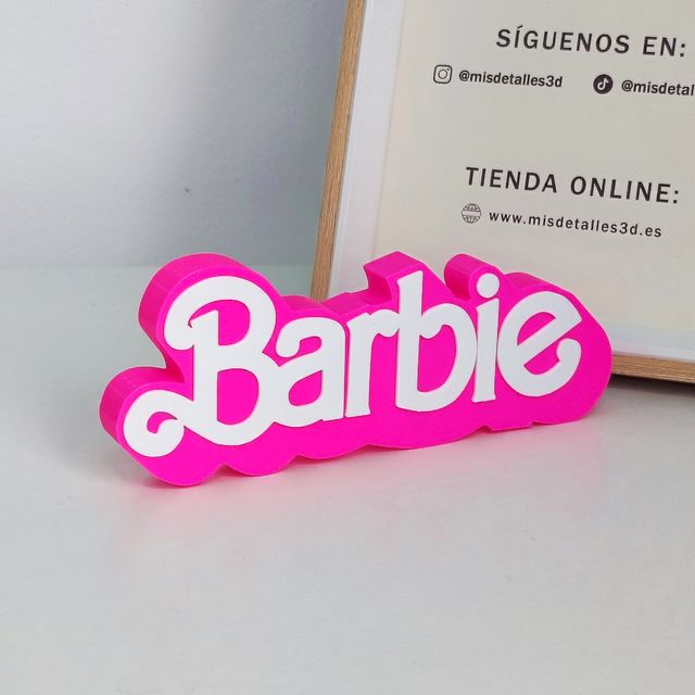 Letrero Barbie muñecas
