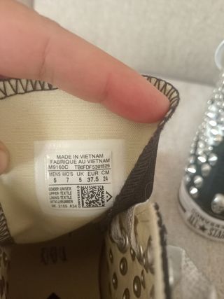 Converse All Star borchie nere 37.5