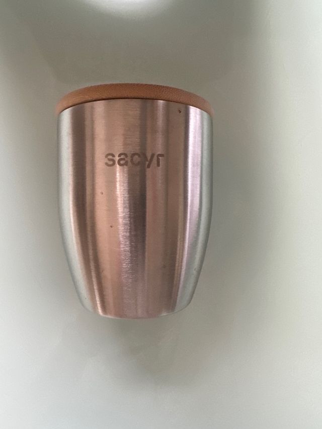Taza térmica Sacyr 300ml tapa madera