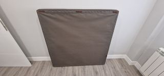 Cabezero de cama polipiel marrón