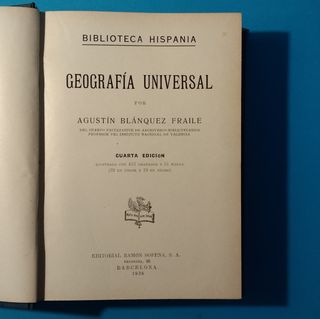 GEOGRAFIA UNIVERSAL / 1936