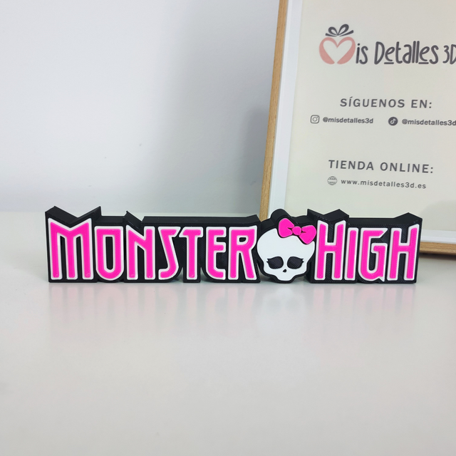 Letrero Monster High muñecas