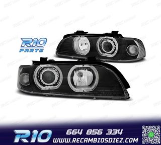 FAROS BMW SERIE 5 E39 95-03 OJOS ANGEL LED CCFL FONDO NEGRO