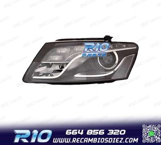 FARO IZQ XENON AUDI Q5 08-12 LED FONDO NEGRO