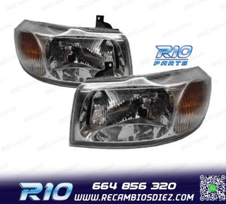 FAROS PARA FORD TRANSIT 00-06 FONDO CROMO
