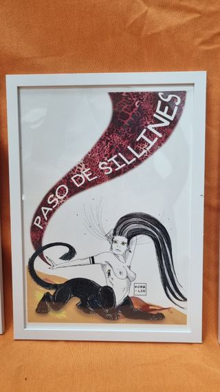 Ilustración Prints enmarcada