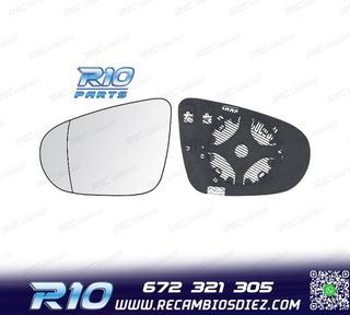 CRISTAL ESPEJO BASE IZQUIERDO VOLKSWAGEN VW GOLF VI 08-12