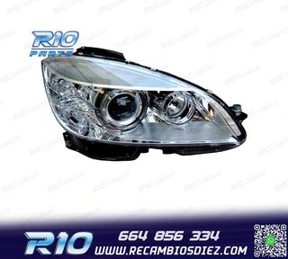 FARO DCH XENON PARA MERCEDES CLASE C W204 07-11 FONDO CROMO