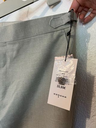 Traje JVZ hombre talla M color gris menta