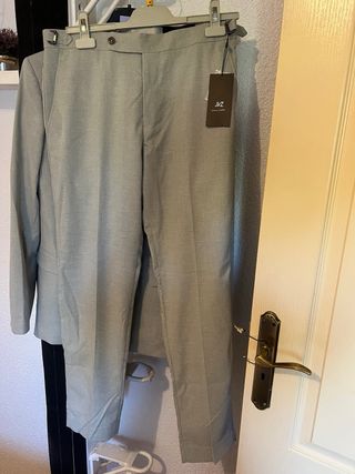 Traje JVZ hombre talla M color gris menta