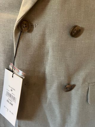 Traje JVZ hombre talla M color gris menta