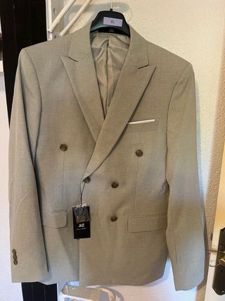 Traje JVZ hombre talla M color gris menta