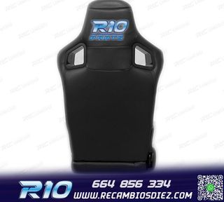 ASIENTO DEPORTIVO SEMI BAQUET ESTILO RS CUERO NEGRO