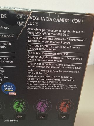 Sveglia Luminosa Gaming