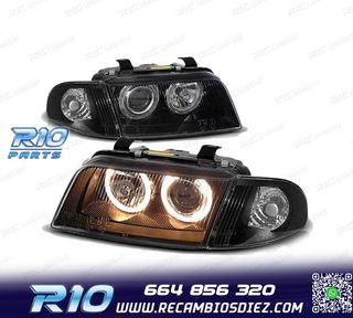 FAROS PARA AUDI A4 B5 94-98 OJOS ANGEL CLASSIC NEGROS