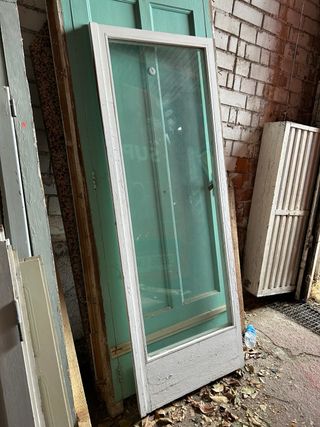 Puertas de madera con cristal 190x70