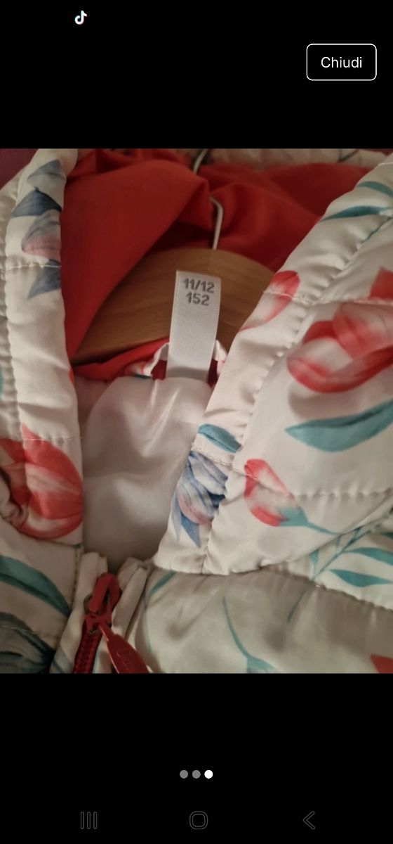 Smanicato fantasia floreale taglia 11/12