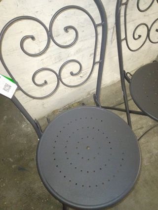 Sedie pieghevoli in metallo grigio