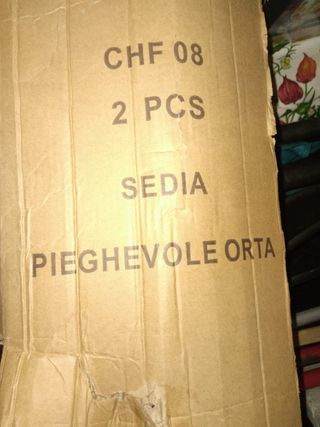 Sedie pieghevoli in metallo grigio