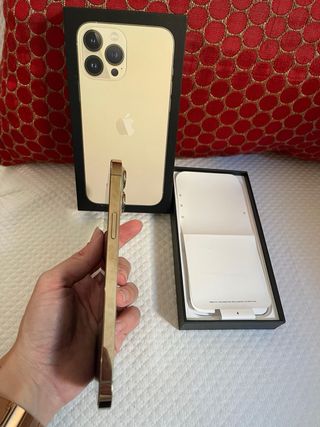 iPhone Apple 13 pro max Dorado de 250 memoria,