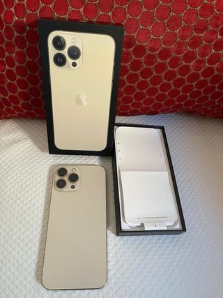 iPhone Apple 13 pro max Dorado de 250 memoria,