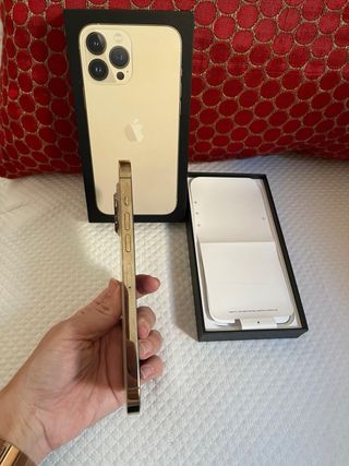iPhone Apple 13 pro max Dorado de 250 memoria,