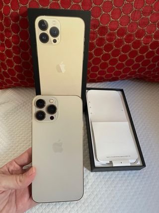 iPhone Apple 13 pro max Dorado de 250 memoria,