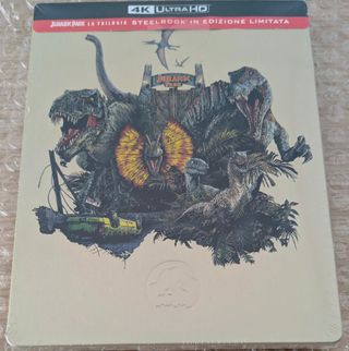 Parque Jurásico steelbook UHD 4K Caja de Madera