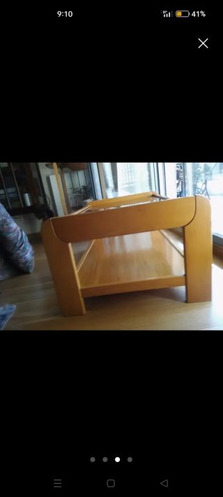 Mesa centro madera y cristal