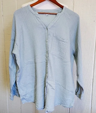 DIP Top Manga Larga Azul Talla Única