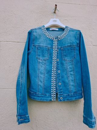 Chaqueta vaquera Goodies con perlas Talla S