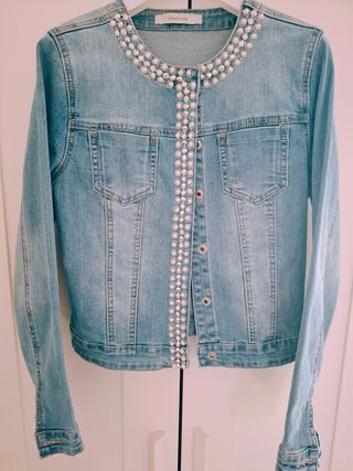 Chaqueta vaquera Goodies con perlas Talla S