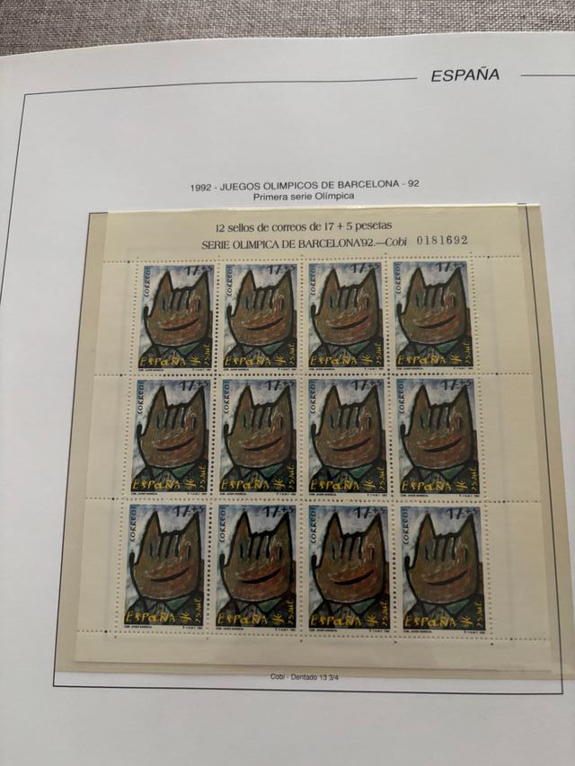 Álbum de sellos Filabo 1992