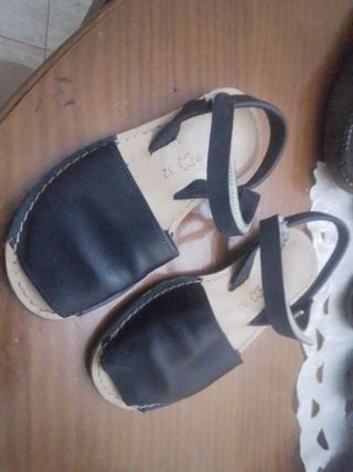 Sandalias Menorquinas Talla 32 Negras Unisex