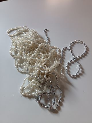 Cuentas Abalorios Perlas y Plata