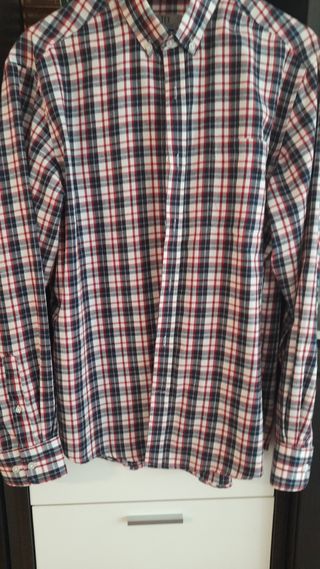 Camisa Caballero Cuadros Azul/Rojo Talla L
