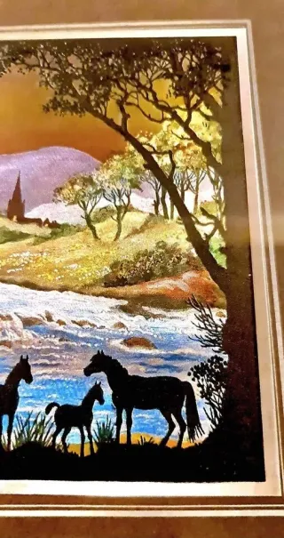 Meraviglioso quadro paesaggio colori brillanti